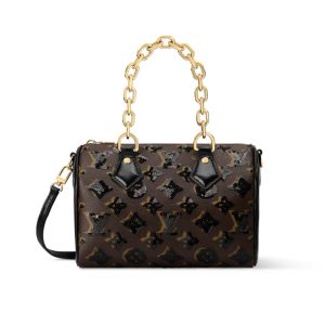 LOUIS VUITTON SPEEDY BANDOULIERE 20 MONOGRAM CANVAS BROWN 20CM