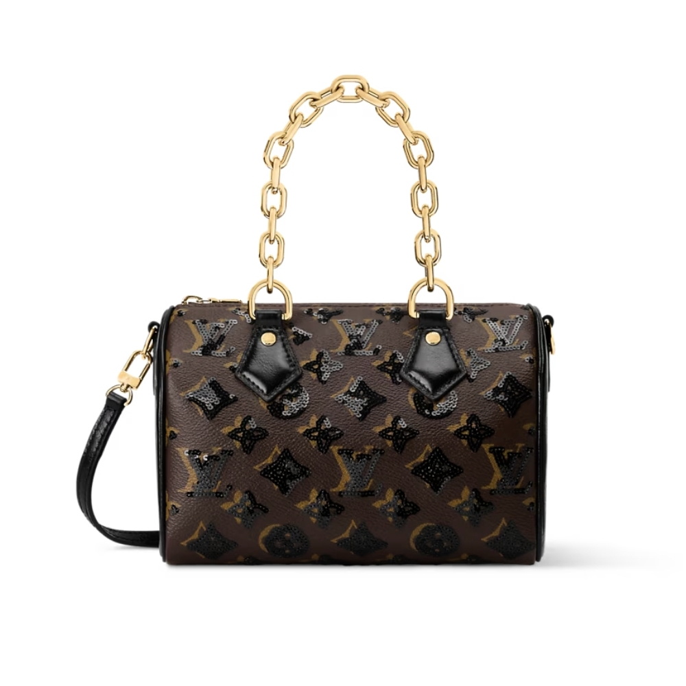LOUIS VUITTON SPEEDY BANDOULIERE 20 MONOGRAM CANVAS BROWN 20CM LOUIS VUITTON SPEEDY BANDOULIERE 20 MONOGRAM CANVAS BROWN 20CM