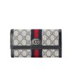 GUCCI OPHIDIA CONTINENTAL WALLET BLACK GG SUPREME