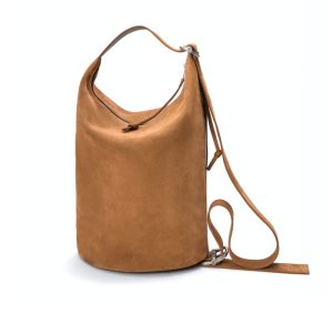 LOEWE LOOP BUCKET IN SUEDE TOBACCO 35CM
