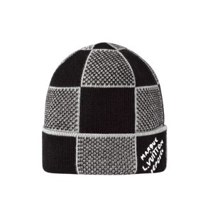 LOUIS VUITTON DAMIER HERITAGE BEANIE BLACK AND WHITE