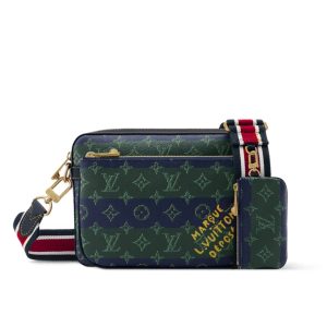 LOUIS VUITTON TRIO MESSENGER BLUE STRIPES 25CM M26026