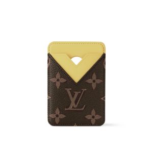 LOUIS VUITTON PORTE CARTES MAGNET MONOGRAM YELLOW 9CM