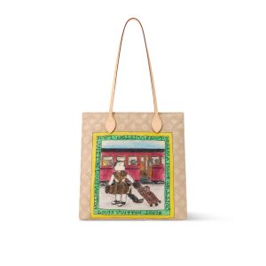 LOUIS VUITTON CARRY IT MEOWGRAM BEIGE 37CM