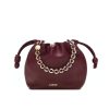 LOEWE MINI FLAMENCO PURSE IN MELLOW NAPPA DARK BURGUNDY 23CM A914CBPX03