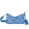 LOUIS VUITTON POCHETTE ACCESSORIES XL DAMIER DENIM BLUE 28CM