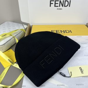 FENDI WOOL HAT BLACK