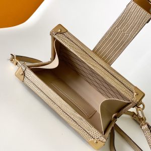 LV Petite Malle Lizard Gold Bags