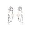 LOUIS VUITTON MIDNIGHT PEARL EARRINGS PALLADIUM M02888
