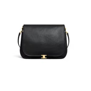 CELINE SOFT TRIOMPHE BESACE IN SUPPLE SHINY LAMBSKIN(HIGH-END GRADE)