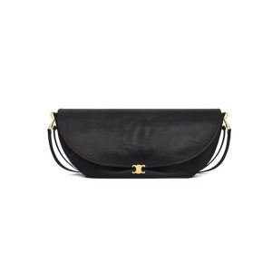 CELINE HALFMOON SOFT TRIOMPHE BAG IN SUPPLE SHINY LAMBSKIN(HIGH-END GRADE)