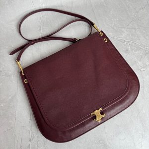 CELINE SOFT TRIOMPHE BESACE IN SUPPLE SHINY LAMBSKIN(HIGH-END GRADE)