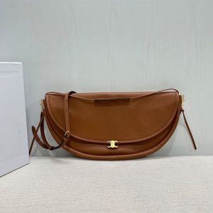 CELINE HALFMOON SOFT TRIOMPHE BAG IN SUPPLE SHINY LAMBSKIN(HIGH-END GRADE)