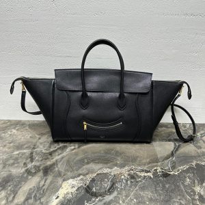 CELINE MEDIUM SMILING NEW LUGGAGE IN SUPPLE SHINY LAMBSKIN(HIGH-END GRADE)