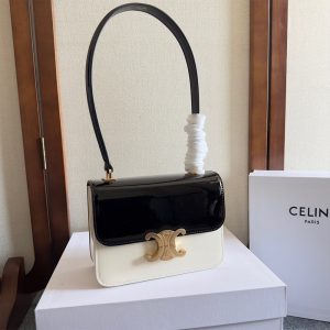 CELINE TEEN GARANCE bag in BICOLOUR PATENT CALFSKIN(HIGH-END GRADE)