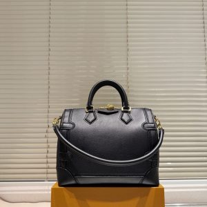 LOUIS VUITTON SPEEDY 25 SILHOUETTE BAG BLACK 27CM