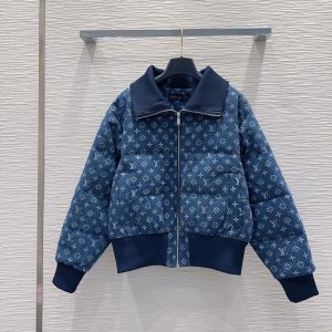 LOUIS VUITTON MONOGRAM BLUE DENIM BOMBER JACKET