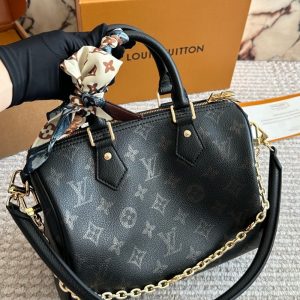 LOUIS VUITTON SPEEDY BANDOULIÈRE 25 BLACK 25CM