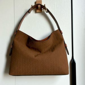 GUCCI BEATRIX LARGE TOTE BAG BROWN 40CM