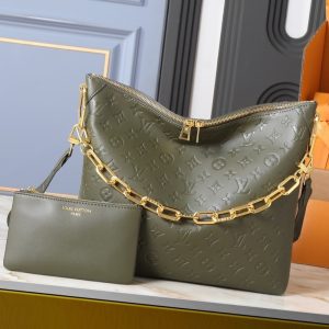 LOUIS VUITTON COUSSIN HOBO MM DARK KHAKI 38CM