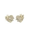 CHANEL CC CRYSTAL HEART EARRINGS GOLD
