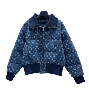 LOUIS VUITTON MONOGRAM BLUE DENIM BOMBER JACKET