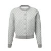 LOUIS VUITTON MONOGRAM BRUSHED KNIT CARDIGAN GREY