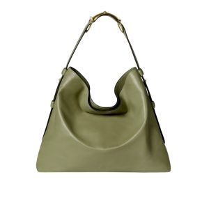 GUCCI BEATRIX LARGE TOTE BAG SAGE GREEN LEATHER 40CM