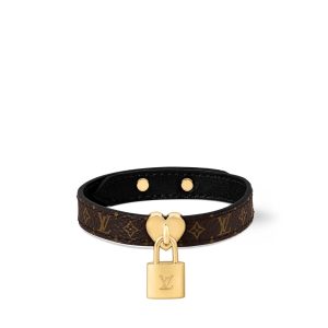 LOUIS VUITTON LOCK ME IN LOVE BRACELET MONOGRAM BROWN