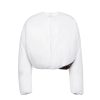 PRADA CROPPED COTTON DOWN JACKET WHITE