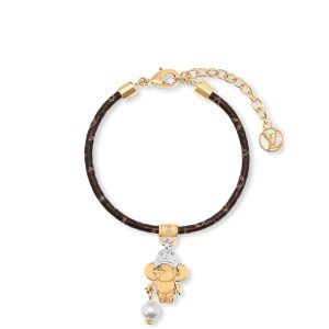 LOUIS VUITTON VIVIENNE BRACELET MONOGRAM GOLD BROWN