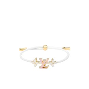 LOUIS VUITTON LV ICONIC BRACELET MONOGRAM WHITE