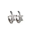 CHANEL CC MARK HOOP EARRINGS IN SILVER