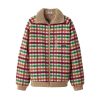 MIUMIU FLEECE LINED CHECKED BLOUSON JACKET MULTICOLOR