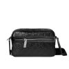 GUCCI GG EMBLEM SMALL CROSSBODY BAG BLACK 27CM