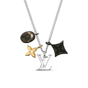 LOUIS VUITTON LV INSTINCT NECKLACE SILVER