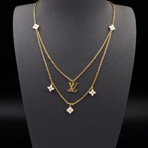 LOUIS VUITTON LV FLORAGRAM NECKLACE GOLD