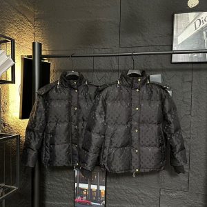 LOUIS VUITTON MONOGRAM PUFFER JACKET BLACK 1AGAEM