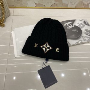 LOUIS VUITTON LV HEADLINE BEANIE IN BLACK WOOL