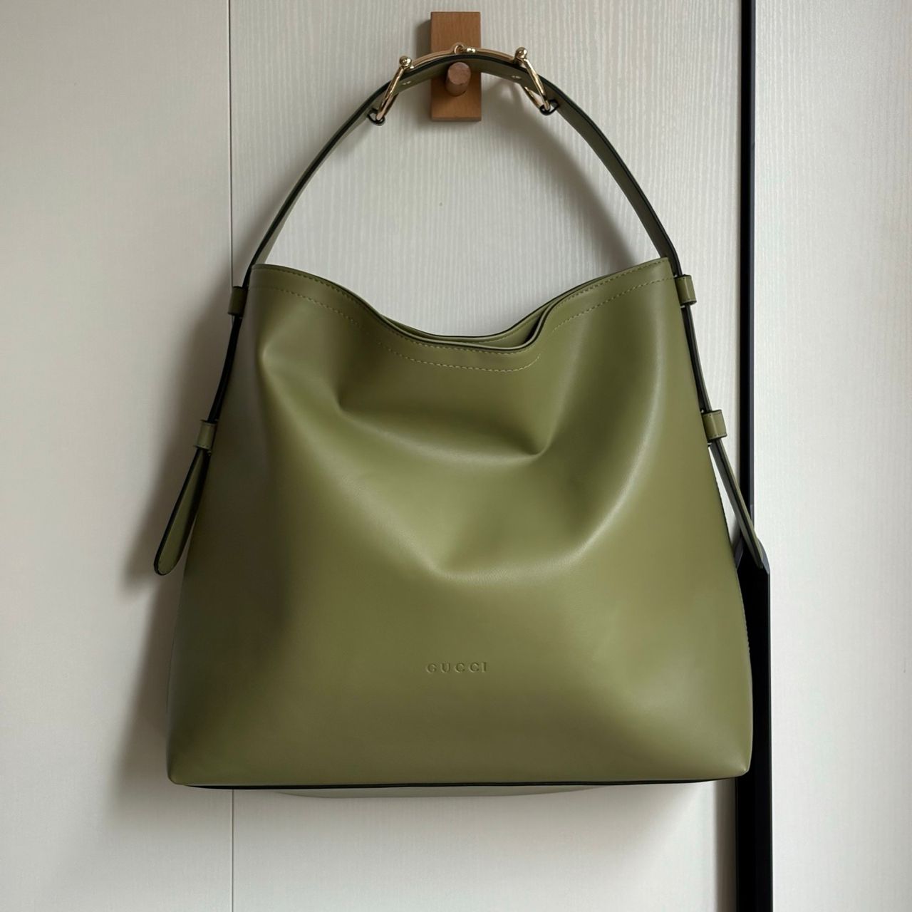 GUCCI BEATRIX LARGE TOTE BAG SAGE GREEN LEATHER 40CM GUCCI BEATRIX LARGE TOTE BAG SAGE GREEN LEATHER 40CM