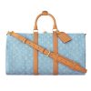 LOUIS VUITTON KEEPALL BANDOULIÈRÈ 45 BAG SKY BLUE DENIM 45CM