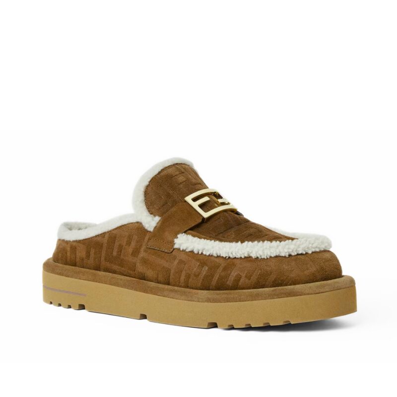 FENDI APRES CHIC BROWN FF SUEDE 8R8777ASA1F0C23 FENDI APRES CHIC BROWN FF SUEDE 8R8777ASA1F0C23