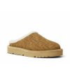 FENDI SABOT SUEDE SANDALS BROWN