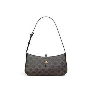 Celine TINA SHOULDER BAG IN Triomphe canvas