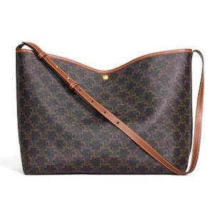 Celine SOFT SHOPPER BAG IN Triomphe Canvas and Calfskin