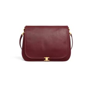 CELINE SOFT TRIOMPHE BESACE IN SUPPLE SHINY LAMBSKIN(HIGH-END GRADE)