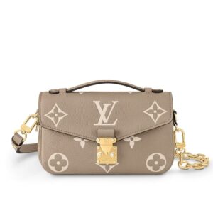 Louis Vuitton Pochette Métis East West Bag Gray Cream 21Cm M23081