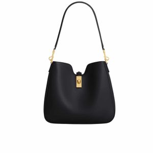 CELINE SMALL CAMILLE 16 SOFT BAG BLACK 24CM 120693FX9 38NO