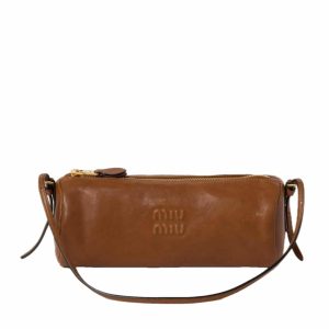 MIUMIU NAPPA POUCH OAK 22CM