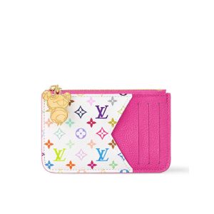 LOUIS VUITTON X MURAKAMI ROMY CARD HOLDER KAWAII PINK 12CM M14155